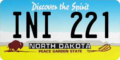 ND license plate INI221