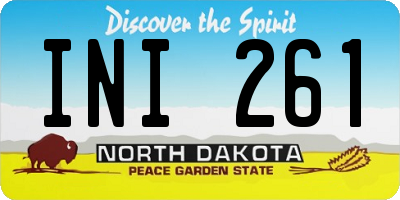 ND license plate INI261