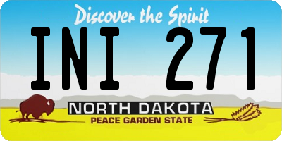 ND license plate INI271