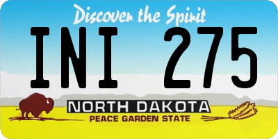 ND license plate INI275