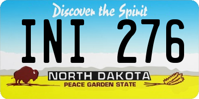 ND license plate INI276