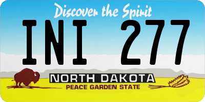ND license plate INI277