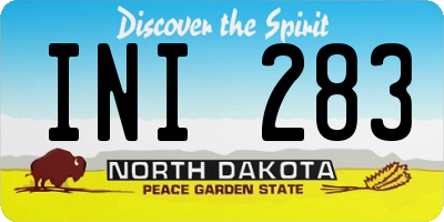 ND license plate INI283