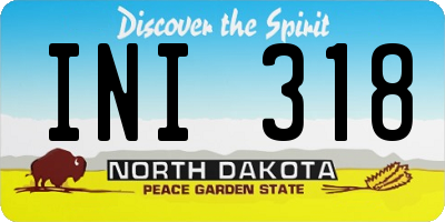 ND license plate INI318