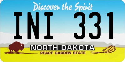 ND license plate INI331