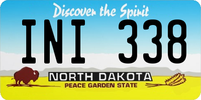 ND license plate INI338