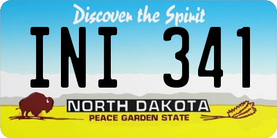 ND license plate INI341
