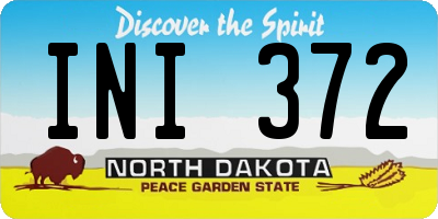 ND license plate INI372