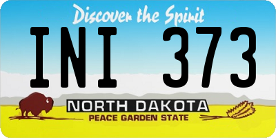 ND license plate INI373