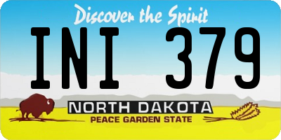 ND license plate INI379