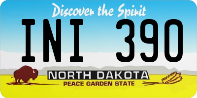 ND license plate INI390