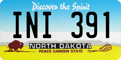 ND license plate INI391