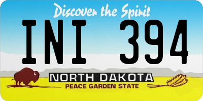 ND license plate INI394