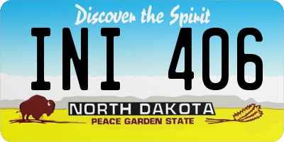 ND license plate INI406