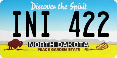ND license plate INI422