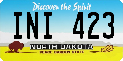 ND license plate INI423