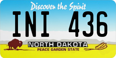 ND license plate INI436