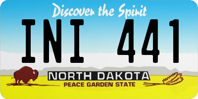 ND license plate INI441