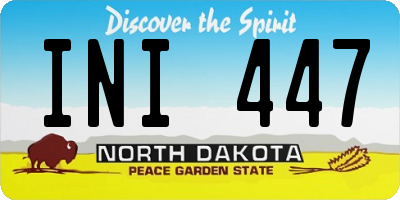ND license plate INI447