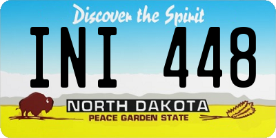 ND license plate INI448