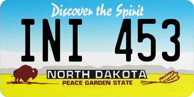 ND license plate INI453