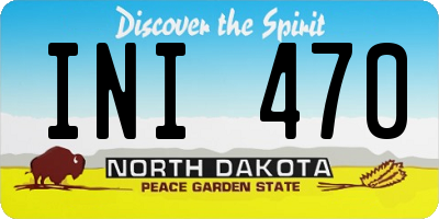 ND license plate INI470