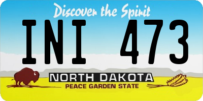 ND license plate INI473