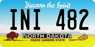 ND license plate INI482