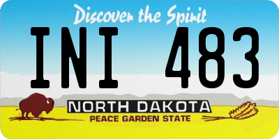 ND license plate INI483