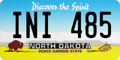 ND license plate INI485