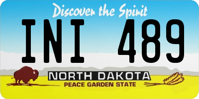 ND license plate INI489