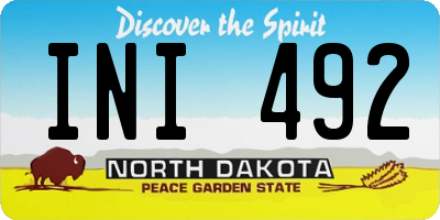 ND license plate INI492
