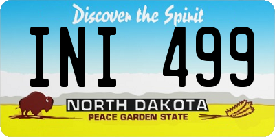 ND license plate INI499