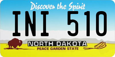 ND license plate INI510