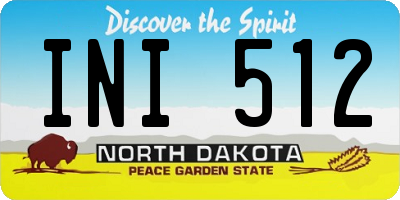 ND license plate INI512