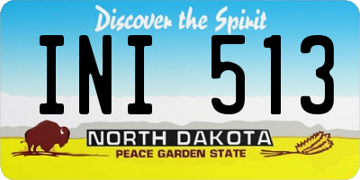 ND license plate INI513