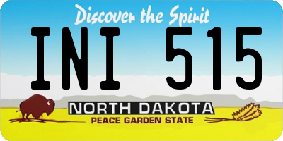 ND license plate INI515