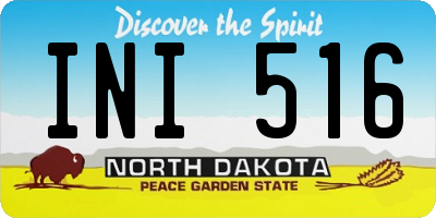ND license plate INI516