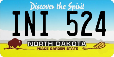 ND license plate INI524