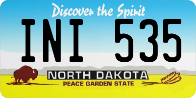 ND license plate INI535