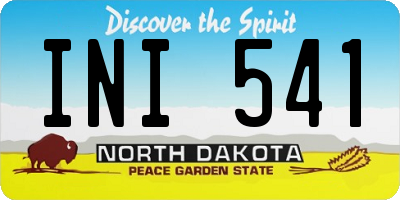 ND license plate INI541