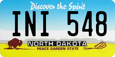 ND license plate INI548
