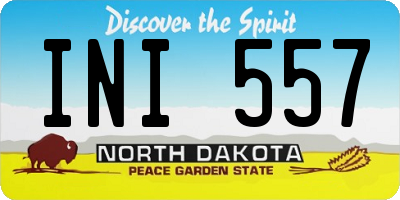 ND license plate INI557