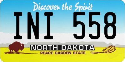 ND license plate INI558