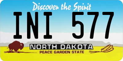ND license plate INI577