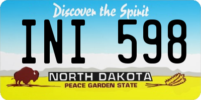 ND license plate INI598