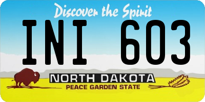 ND license plate INI603