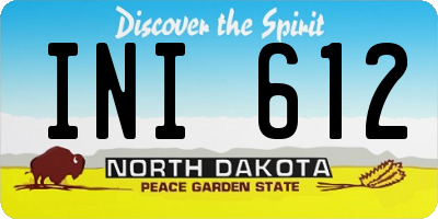 ND license plate INI612