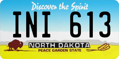 ND license plate INI613
