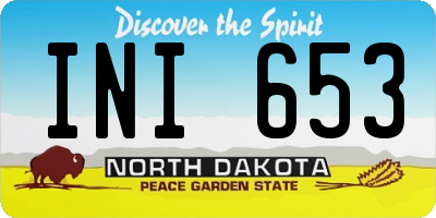 ND license plate INI653